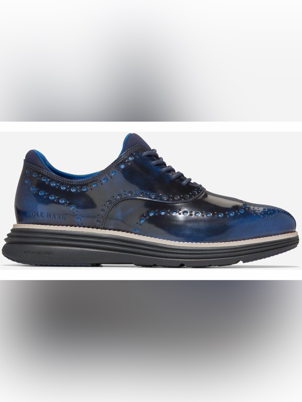 Cole Haan Men's Navy original grand ultra wingtip Oxford in pacific blue sz 9